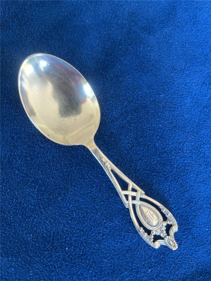 CUCHARA BEBÉ LUNT Sterling MONTICELLO 1908 - 4 1/4" recta 14 g - ¡BONITA! Foto 1 de 1