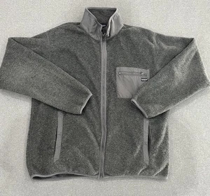 Patagonia Fleece Full Zip Jacket Grey Men’s Large L Vintage Made In USA - Picture 1 of 7