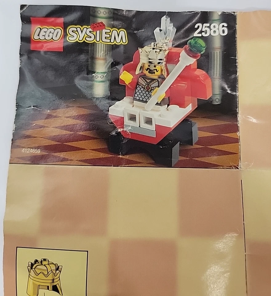 Винтажный Lego #2856 инструкция только рыцари король без кирпичей - Изображение 1 из 3