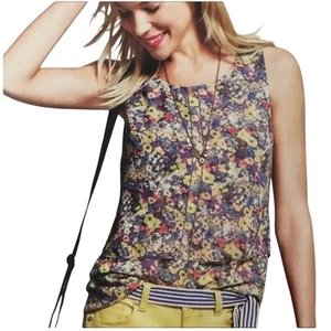 Cabi Positano Floral Layered Tank Blouse Size S Sleeveless Long Line - Picture 1 of 6