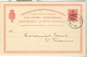 DWI #BK6, 1 CENTAVO 1901 recargo en tarjeta de 3 ¢, usado - Imagen 1 de 1