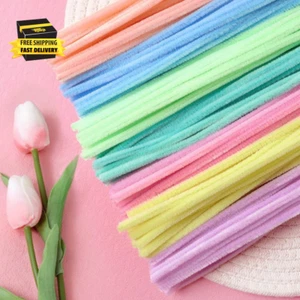 300 Teile Dicke Pfeifenreiniger Bastelbedarf 7 Sortimente Pastell Macaron Farbe Che - Bild 1 von 7