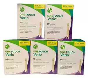 300 One Touch Verio Test Strips~(5 X 60)~Exp~10124~FREE SHIP - Picture 1 of 1