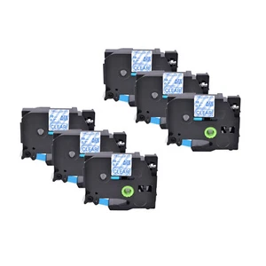 6PK Compatible for Brother P-touch TZ TZe 143 Blue on Clear Label Tape 3/4" 18mm - Picture 1 of 4
