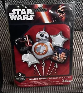 Star Wars Folie Ballonstrauß 5 Stck. Geburtstagsparty NEU G - Bild 1 von 2