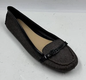 Michael Kors Women's Loafers Sz 9M Black Monogram Casual Slip-On Flat Shoes - Picture 1 of 13