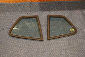 Porsche 924 944 Rear Quarter Window Glass with Aluminum Trim & Gaskets PAIR #1 - Picture 1 of 2