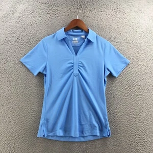 Cutter & Buck DryTec Polo Shirt Womens S/P Blue Short Sleeve Pullover Collar NEW - Picture 1 of 17