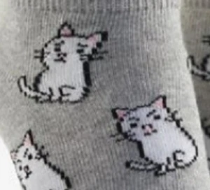 Forever 21 ankle socks - Cat Sad and Angry - NEW - Picture 1 of 2