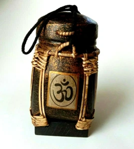 Vintage Bambus Thai Reis Box Buddha handbemalt Aufbewahrungsbehälter Wohndeko - Bild 1 von 12