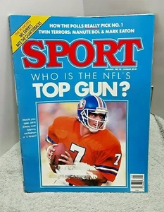 Sport Magazine January 1987 John Elway Broncos NFL Top Gun Label Removed - Picture 1 of 1