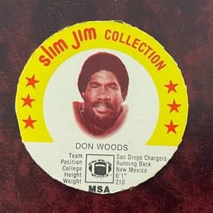 1978 MSA Slim Jim Discs Set DON WOODS SAN DIEGO CHARGERS - NR-MINT - Picture 1 of 2