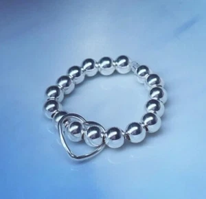 sterling silver open heart ring - Picture 1 of 2