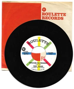 TONY COSMO-ROULETTE 4265 ROCK TEEN MOVER SHOUTER 45 RPM TEENAGER FOR PRESIDENT - Imagen 1 de 1
