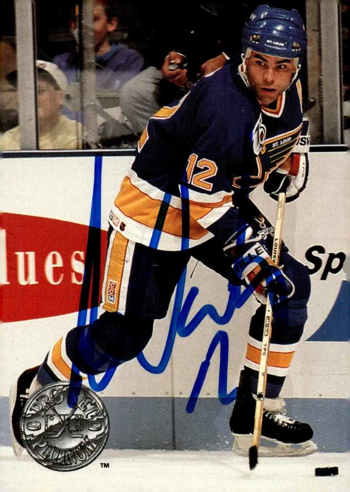 Tarjeta Adam Oates - Firmada 1991-92 Pro Set Platinum Performer #113 Foto 1 de 2