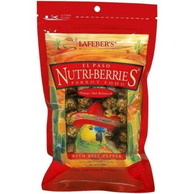 LAFEBER NUTRIBERRIES EL PASO 284G -COMPLETE PARROT FOOD AND ULTIMATE TREAT