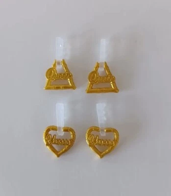 Lol Surprise Omg Doll Golden Heart Gold Yassss Queen Hair Clips X4 Foto 1 de 4