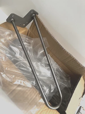 Paquete de 4 patas de banco de mesa de centro losa horquilla de acero de alta resistencia MCM Style WEN Foto 1 de 4