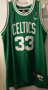 Larry Bird Boston Celtics Legend NBA Jersey Men L Reebok #33 Vtg XLNT Rd Green - Picture 1 of 9