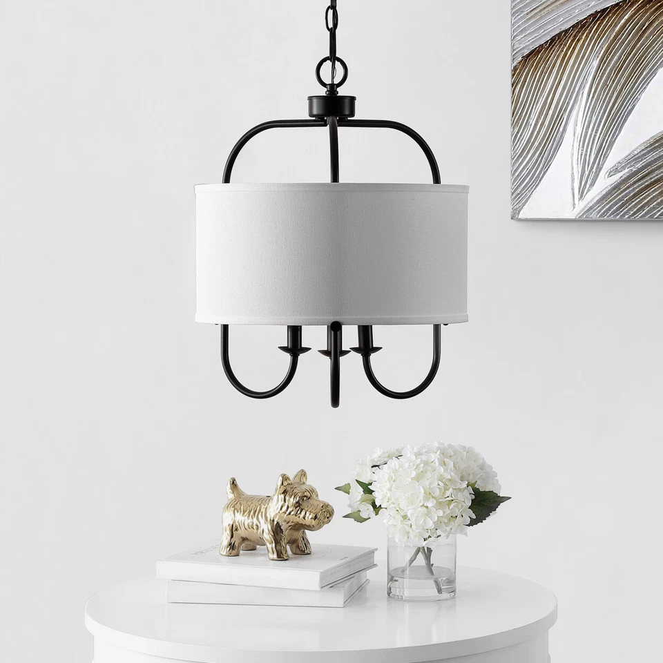 SAFAVIEH Jemmi 3 Light 16 Inch Pendant | Black | - Image 1 of 4