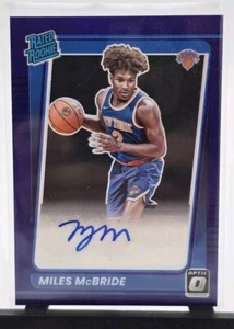 Miles McBride 2021-22 Donruss Optic Purple Prizm Rated Rookie AUTO RC#174 Knicks - Picture 1 of 2
