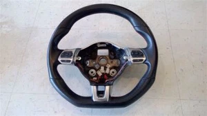 2012 12 Volkswagen Jetta GLI Steering Wheel Leather Red Stitch flat paddle 83745 - Picture 1 of 12
