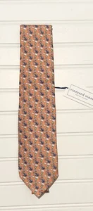 NWT Christmas Vineyard Vines Men’s Necktie - Santa Seaplane, Peach - Picture 1 of 1