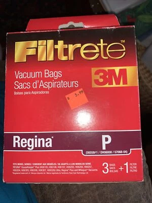 Regina Type P by Filtrete 3M Vacuum Bags 3Pk + 1 Filter 68744 - Image 1 of 4