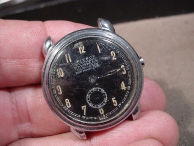 Vintage Pierce military style Linear automatic wrist watch 4 repair parts 24hr - Image 1 of 4