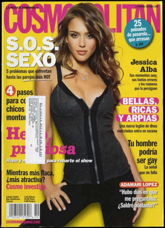 OCTOBER 2007 COSMOPOLITAN EN ESPANOL MAGAZINE, JESSICA ALBA - Image 1 of 1