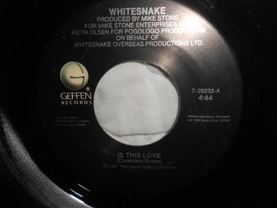 WHITESNAKE~"IS THIS LOVE"~Orig. 1987~ROCK~HARD ROCK~CLASSIC~7'' 45rpm~GEFFEN~M- - Image 1 of 2