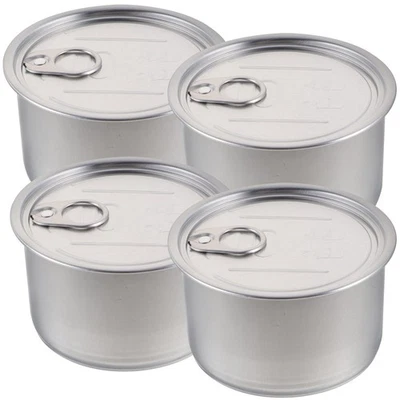  4 Pcs Vorratsdose Katzenfutter Blechbehälter Mit Deckel Bonbondosen - Bild 1 von 4