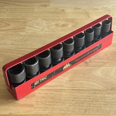 Mac Tools Metric Shallow Universal Impact Socket Set 1/2" Drive 9pc SVUPM96TR - Image 1 of 4