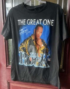 Vintage WWE Dwayne Johnson The Rock “The Great One” Men’s Medium T Shirt Rare - Picture 1 of 5