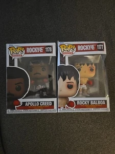 Funko Pop! Movies Rocky Balboa #1177 & Apollo Creed 1178 45 Anniversary Set Of 2 - Picture 1 of 4