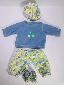 American Girl 2004 Bitty Twins Boys Fall Frolic Fleece Top W/car Hat Pants Shoes - Picture 1 of 11