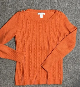 Banana Republic Cashmere Sweater Womens Small Orange Z Xs - Picture 1 of 10