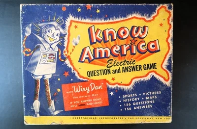 Vintage 1950s Travel America Electric Educational Action Game Wiry Dan 601 - Image 1 of 4