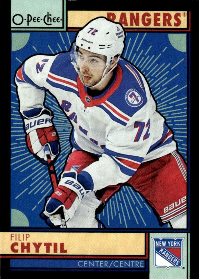 2022-23 O-Pee-Chee Retro Black Border Filip Chytil 011/100 New York Rangers #233 - Image 1 of 2
