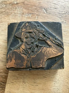 Timbro blocco stampa boy scout vintage - Foto 1 di 7