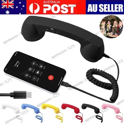 Retro Radiation Proof Telephone Handset Phone Receiver for TYPE-C Mobile Phone - image 1 of 4
