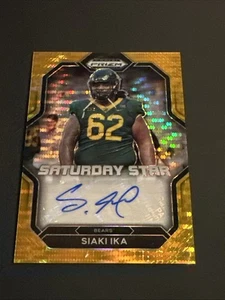 2023 Prizm Draft Picks Siaki Ika #SSS-SIK Orange Pulsar Prizm /49 - Picture 1 of 11