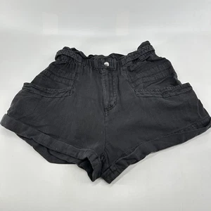 Pantalones Cortos Free People Mom Negros Para Mujer Talla XS Denim Lavado Oscuro Topanga Puño - Imagen 1 de 11