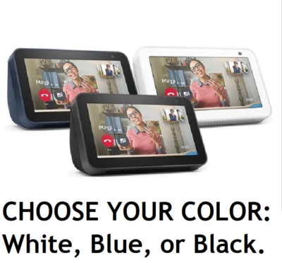 Amazon Echo Show 5 2nd Gen Bluetooth with Alexa Deep Sea Blue, White, or Black