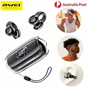 AWEI TZ7 Wireless Earbuds Headphones Digital Bluetooth HIFI LED Clip-on Sport AU - Picture 1 of 12