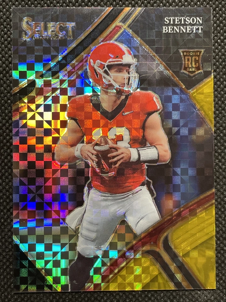 2023 Stetson Bennett - Select Draft Picks - Black/Gold Squares Prizm RC 60/100 - Image 1 of 2