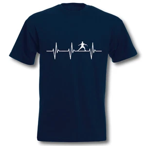 T-Shirt Herzschlag Badminton T-Shirt Federball EKG Federballspiel - Bild 1 von 19