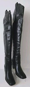 I SAW IT FIRST Damen Overknee Stiefel High Heel Pull On Schwarz UK 5 AUSSTELLUNGSSTÜCK - Bild 1 von 12
