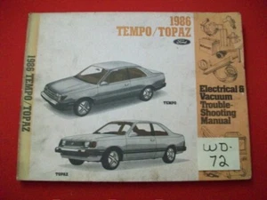 1986 edición de fábrica Ford Teo/Topacio manual de solución de problemas eléctrico y de vacío - Imagen 1 de 5