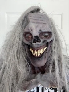 zombie halloween mask Paper Magic Full Head Hair Neck  Chest Dead Scary Vtg 1996 - Picture 1 of 13